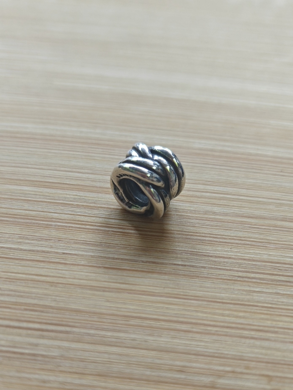 Pandora Silver Knot Round Charm Bead - Women Jewelry
